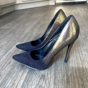 Shoe Republic Black Gold Dipped Heels Sz 8​